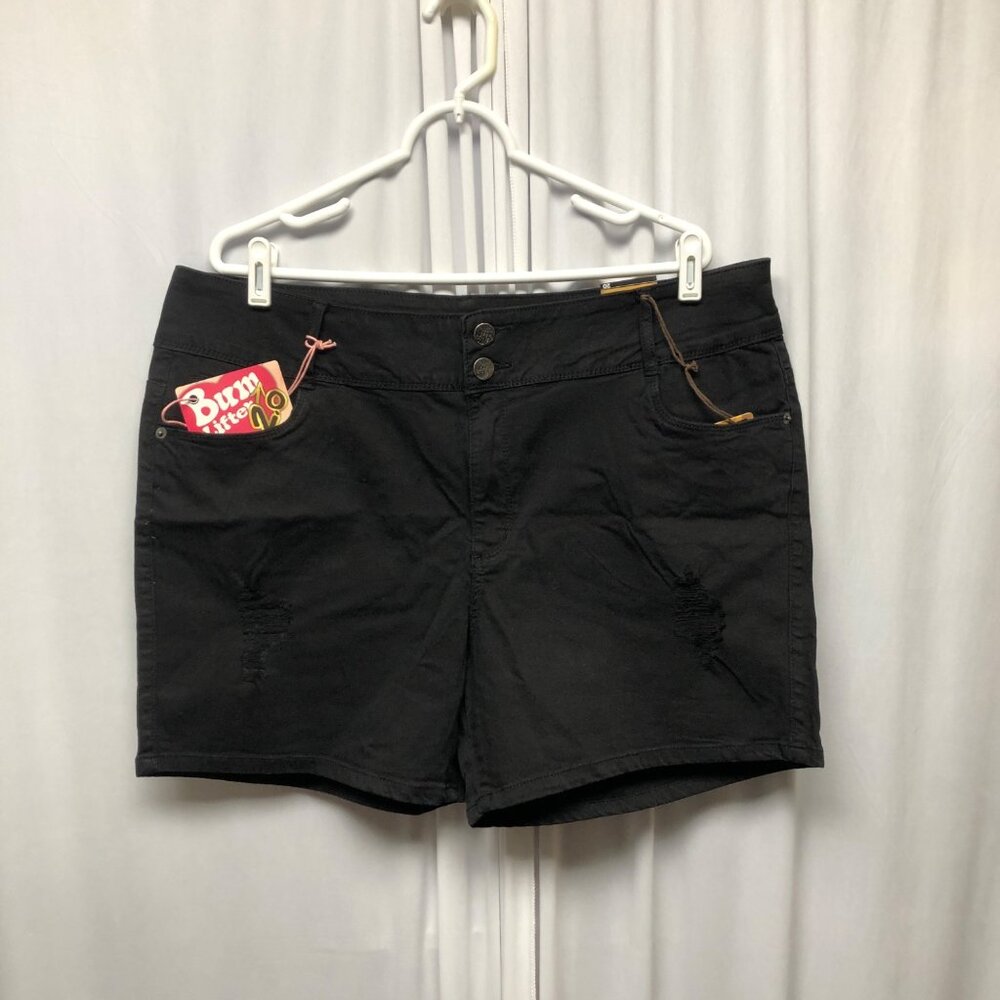 Hybrid and Company Bum Lifter Distressed Shorts Womens Size 20 Stretch Denim NEW